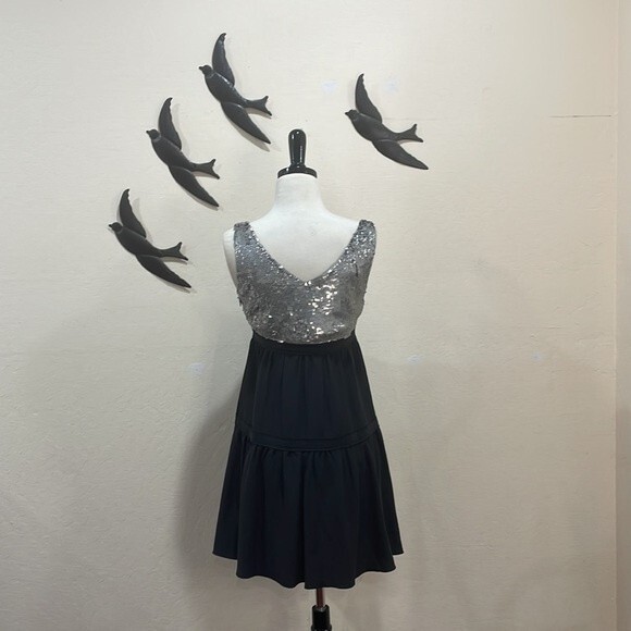 M Missoni Black Silk Silver & Purple Sequin Cocktail Dress - 2 -New Year's Eve! - Picture 5 of 12